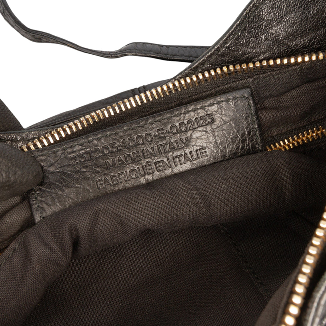 Balenciaga Cuir d’agneau Motocross Giant 12 Hip Sac porté croisé Noir