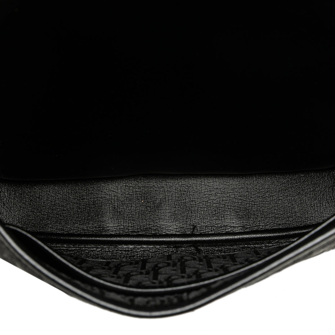 Oblique Canvas Flap Crossbody Black - Gaby Paris