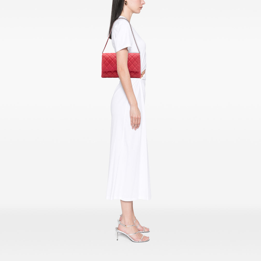 Chanel CC Matelassé Caviar à rabat Pochette avec chaîne