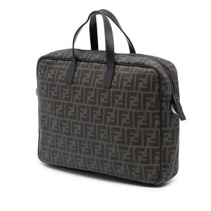 Fendi Zucca Coated Toile Business Sac