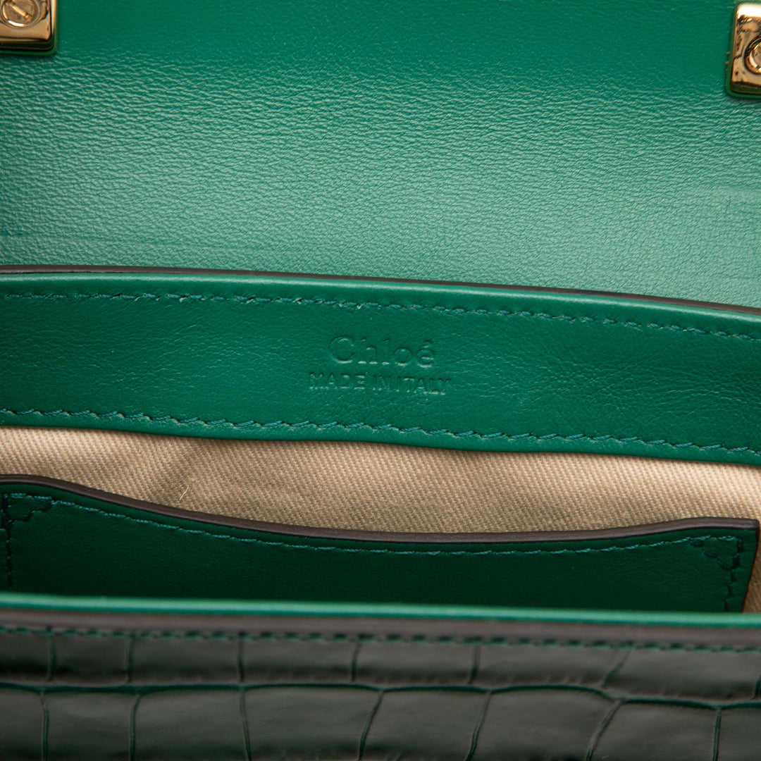 Chloé Mini Croc embossé Cuir de veau C Sac