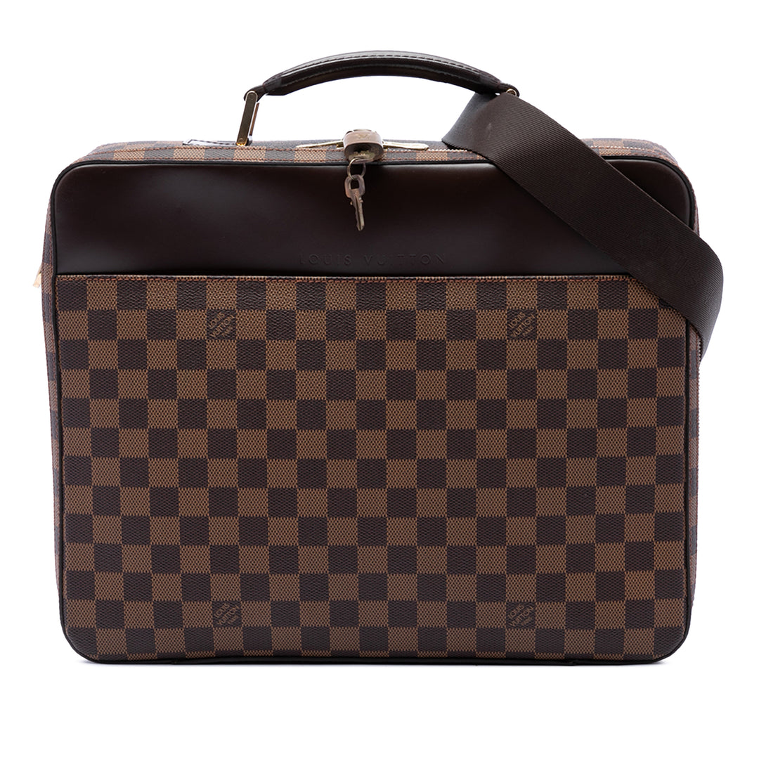 Porte Ordinateur Sabana Damier Ébène Marron