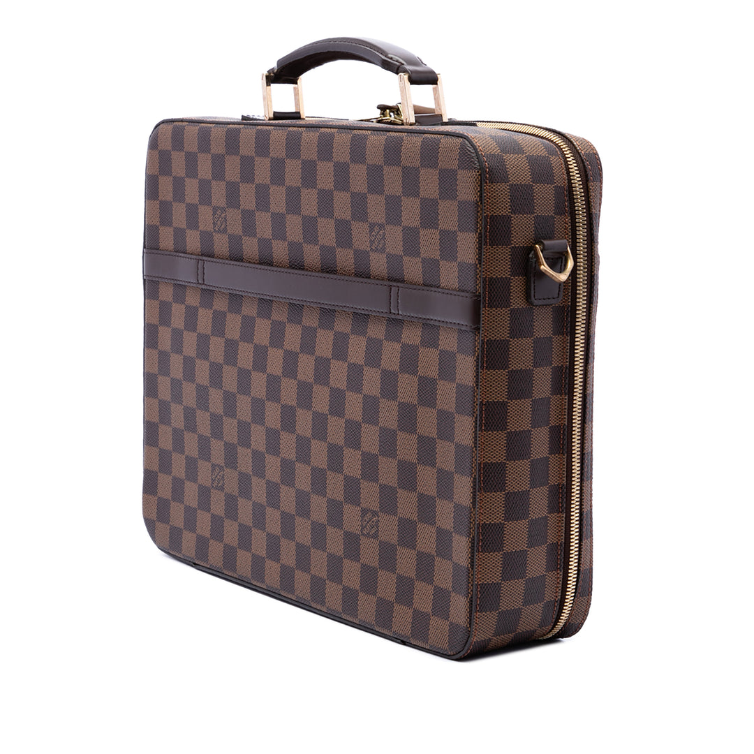 Porte Ordinateur Sabana Damier Ébène Marron