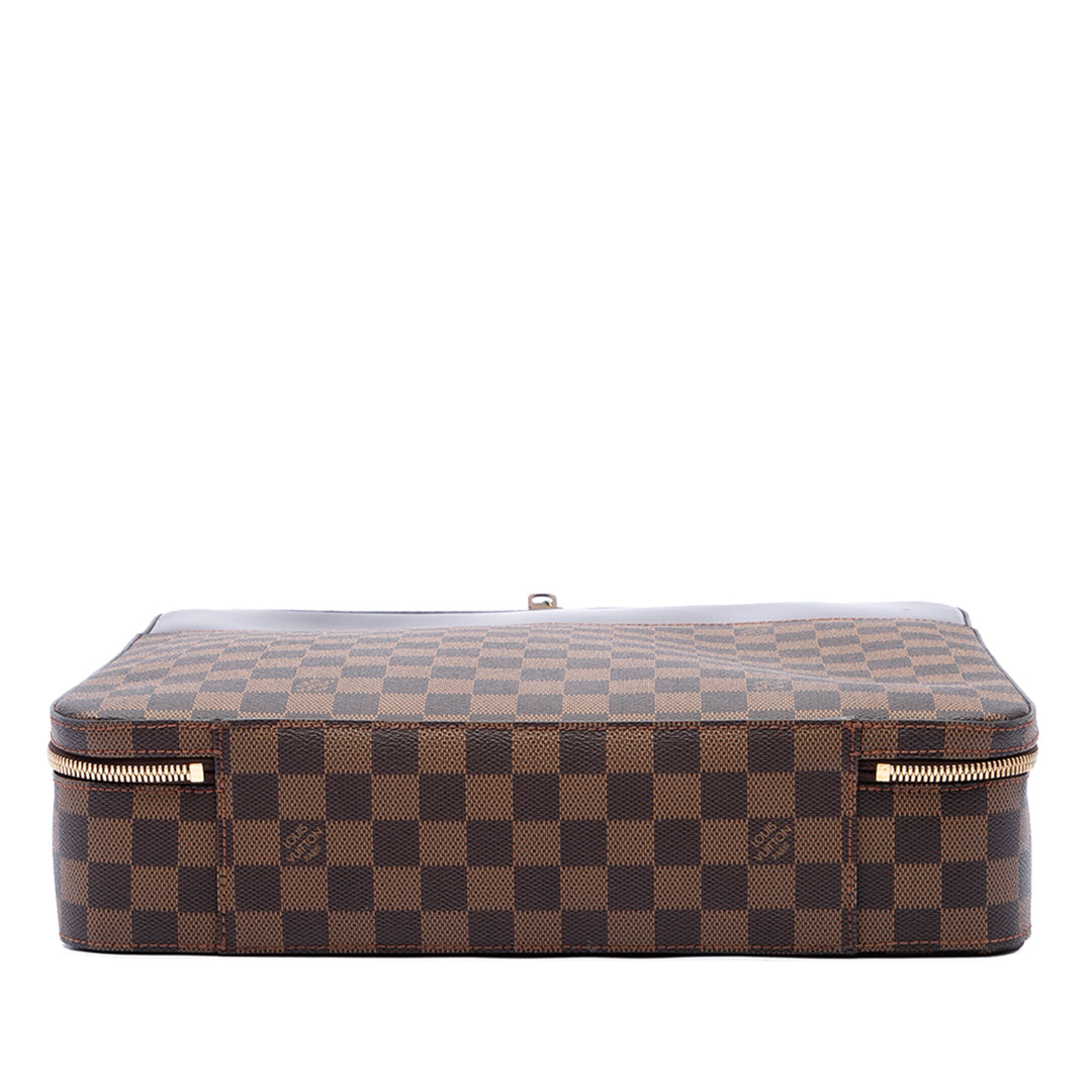 Porte Ordinateur Sabana Damier Ébène Marron