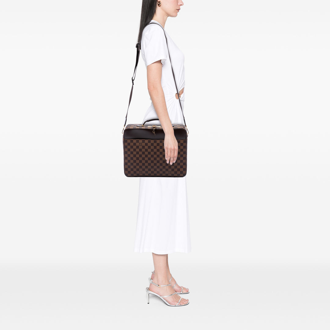 Porte Ordinateur Sabana Damier Ébène Marron