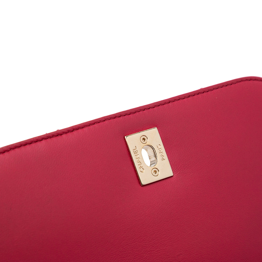 Chanel Matelassé Carry Chic à rabat Mini Cuir d'agneau
