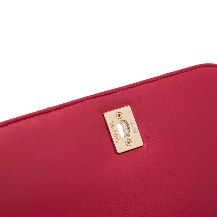 Chanel Matelassé Carry Chic à rabat Mini Cuir d'agneau