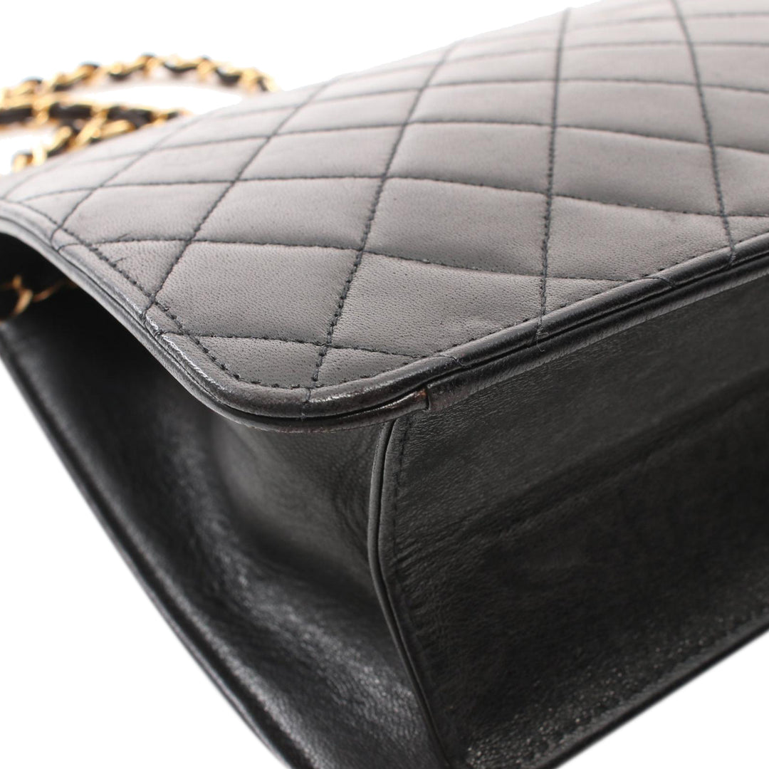 CC Quilted Lambskin Single Flap Black - Gaby Paris