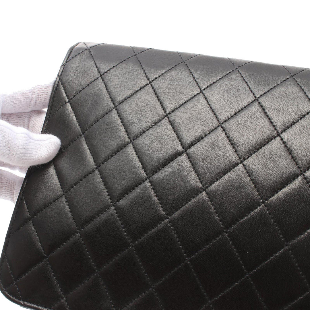 CC Quilted Lambskin Single Flap Black - Gaby Paris