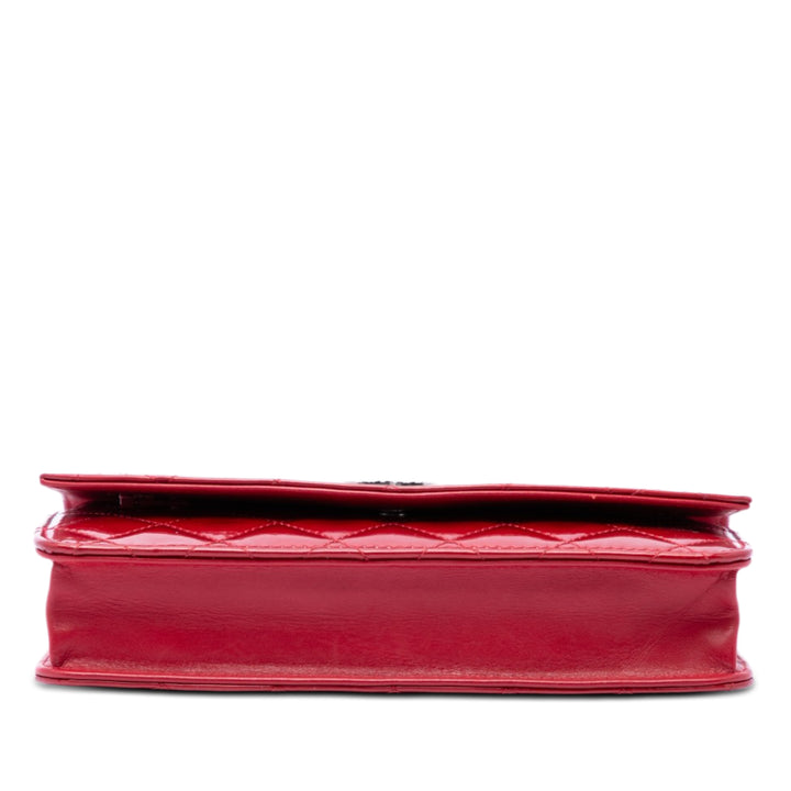 Chanel CC Matelassé Cuir verni Brilliant Wallet on Chain