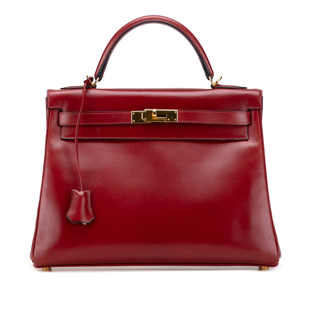 Hermès Box Calf Kelly II Retourne 32 Rouge – GABY PARIS Authentique