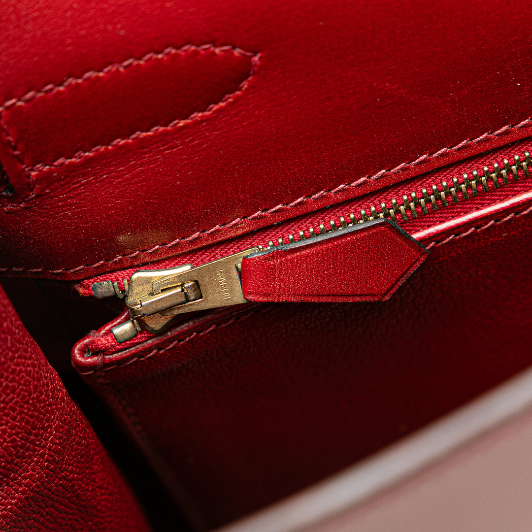 Hermès Box Calf Kelly II Retourne 32 Rouge – GABY PARIS Authentique