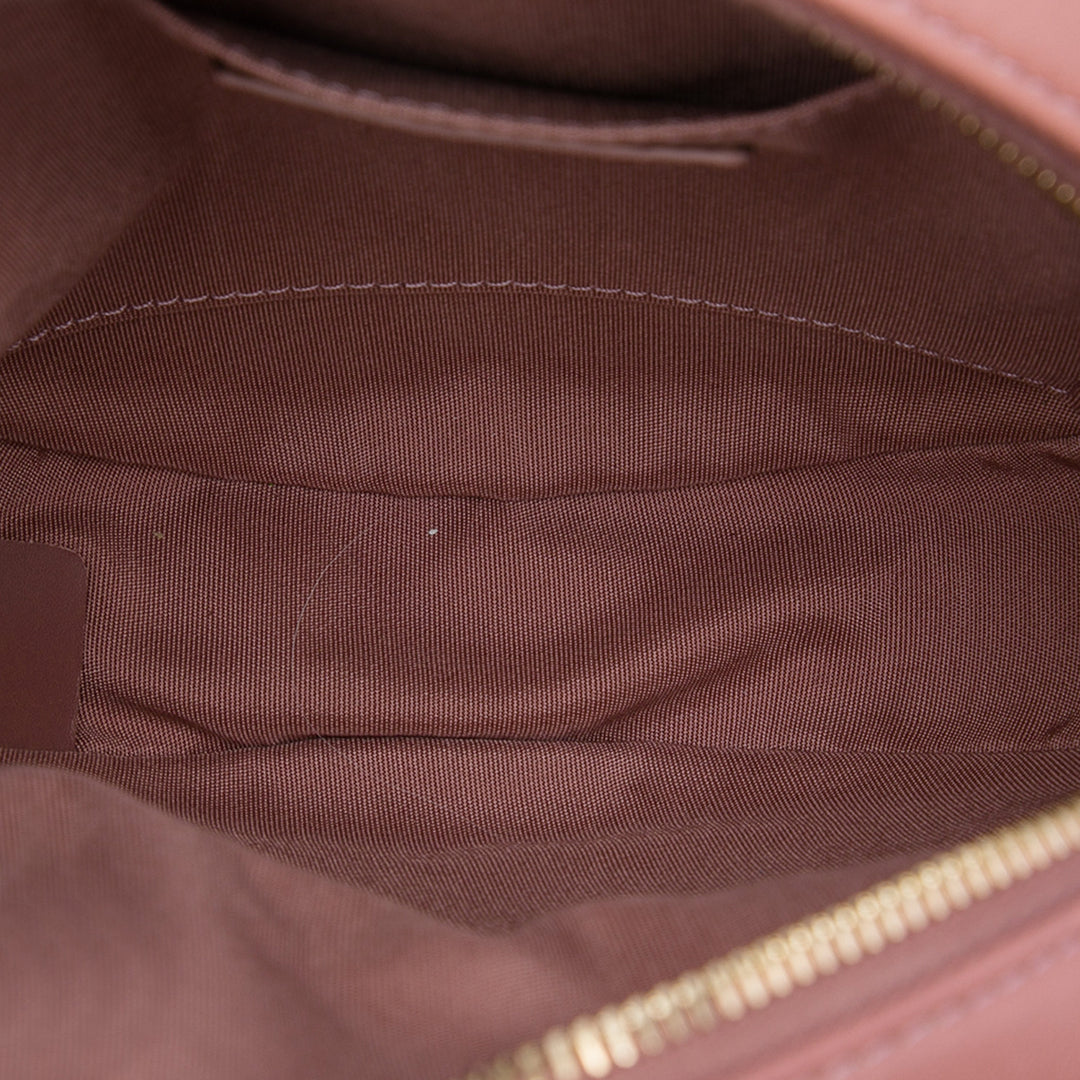 Chevron Rond As Earth Sac Cuir d'agneau Rose