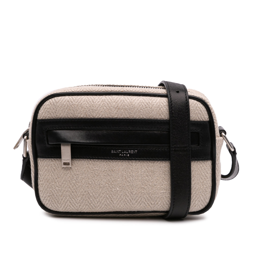 Small Canvas Camp Camera Bag Brown - Gaby Paris