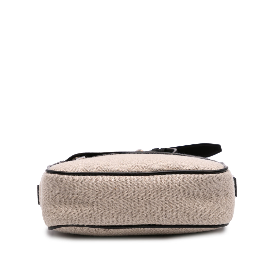 Small Canvas Camp Camera Bag Brown - Gaby Paris