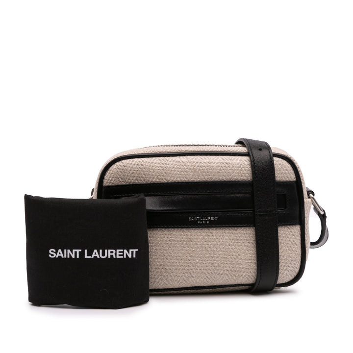 Small Canvas Camp Camera Bag Brown - Gaby Paris