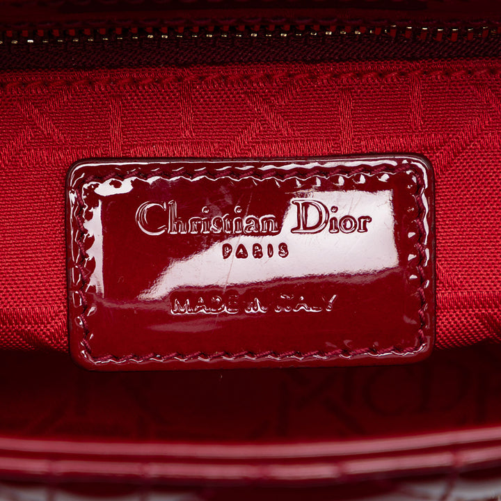 Dior Mini Cuir verni Cannage Lady Dior