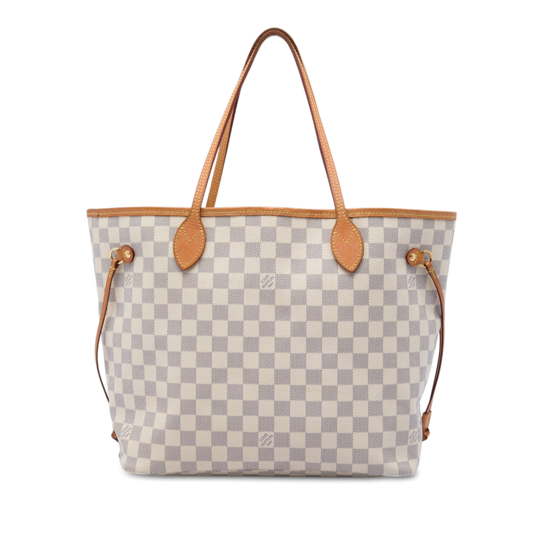 Neverfull MM Damier Azur Blanc