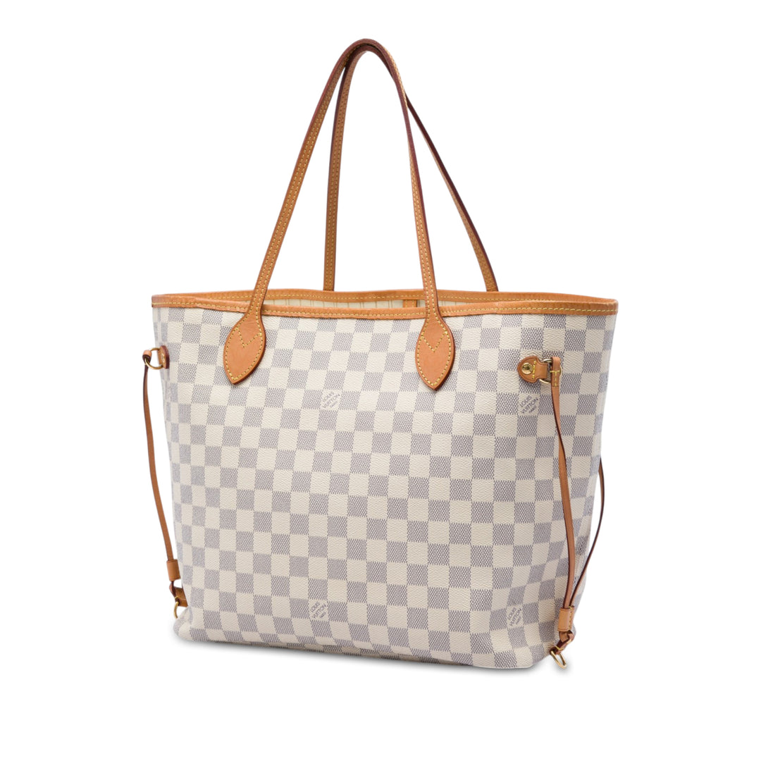 Neverfull MM Damier Azur Blanc