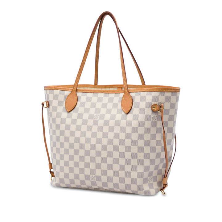 Neverfull MM Damier Azur Blanc