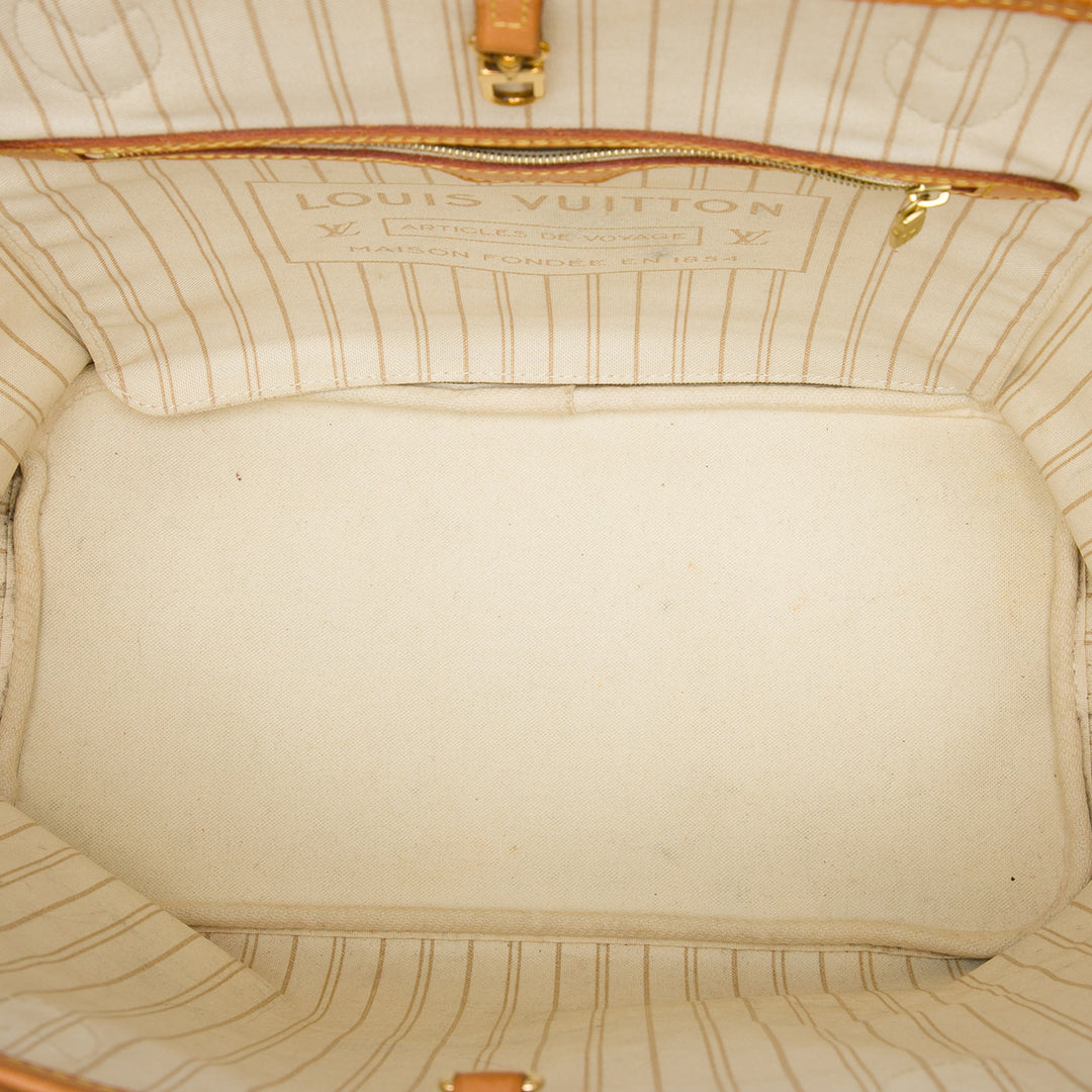 Neverfull MM Damier Azur Blanc