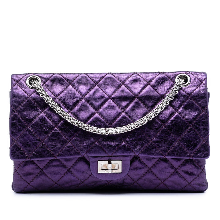 Chanel Matelassé Metallic Cuir de veau Reissue 2.55 Double rabat 226