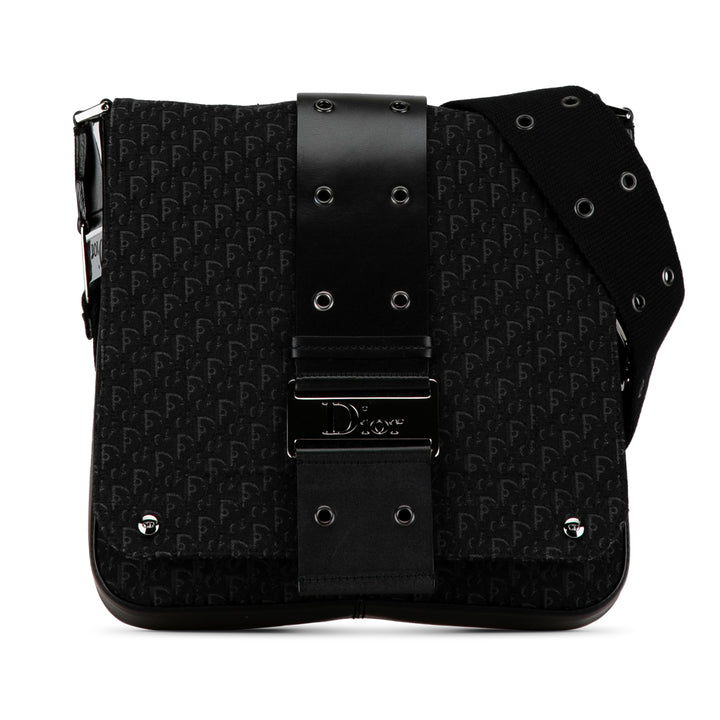 Oblique Canvas Street Chic Crossbody Black - Gaby Paris