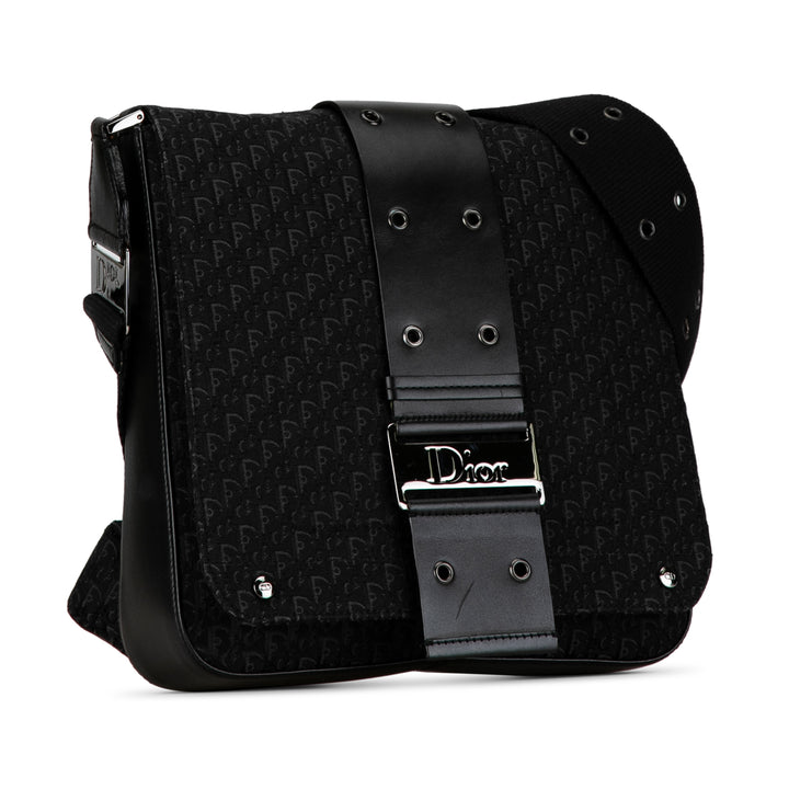 Oblique Canvas Street Chic Crossbody Black - Gaby Paris