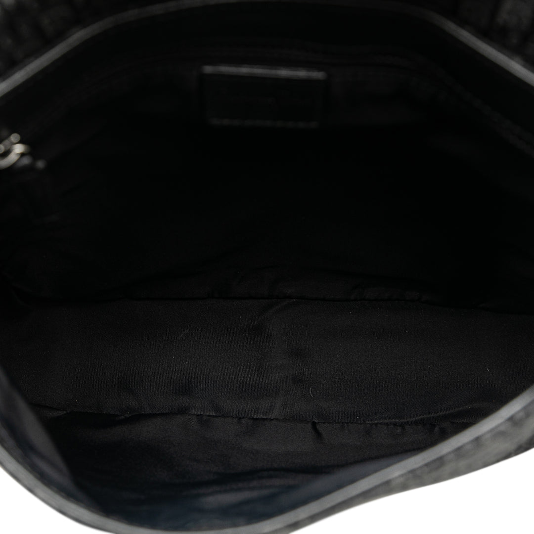 Oblique Canvas Street Chic Crossbody Black - Gaby Paris