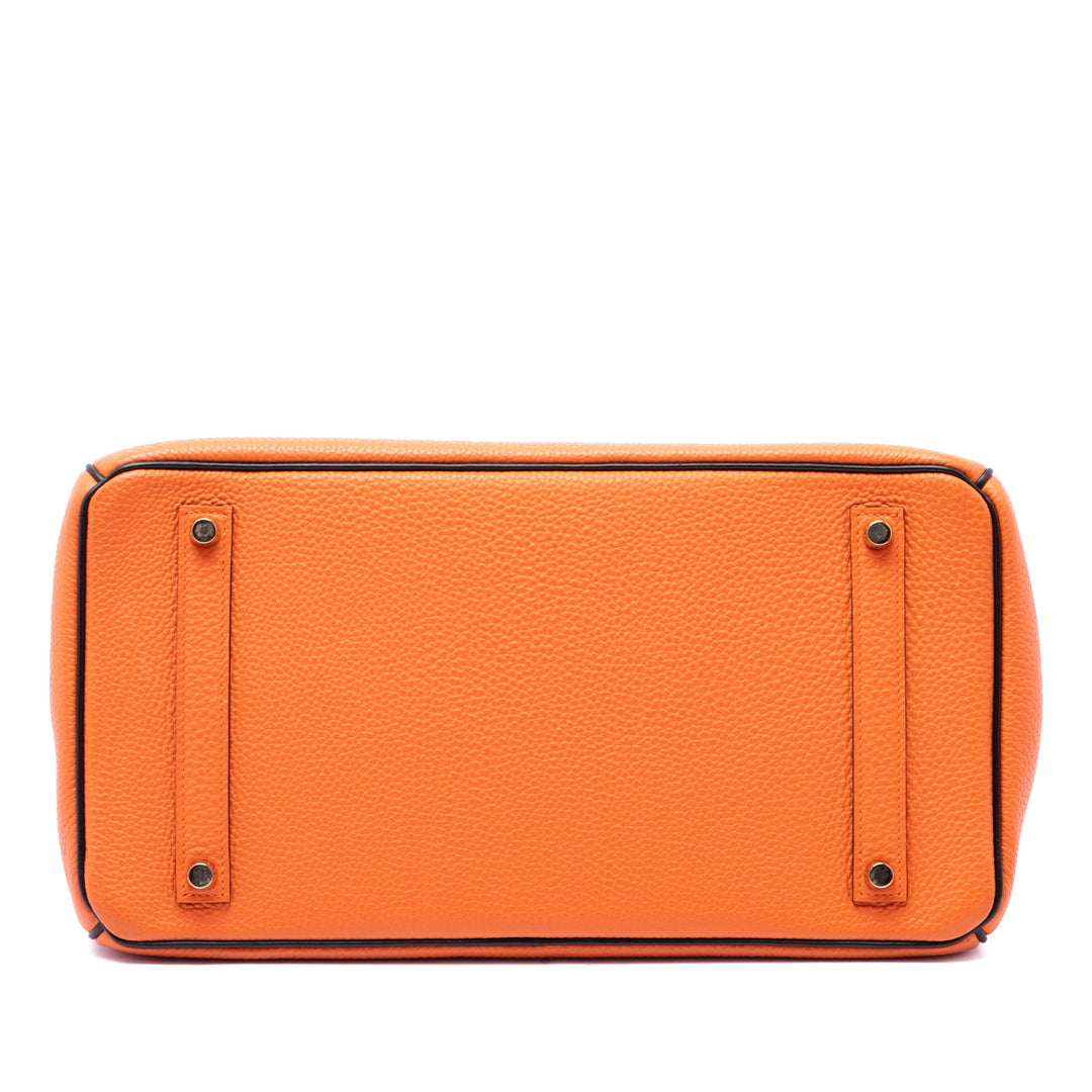 Hermès Special Order Bicolore Birkin Retourne 35 Clémence Orange – vue 3 – GABY PARIS