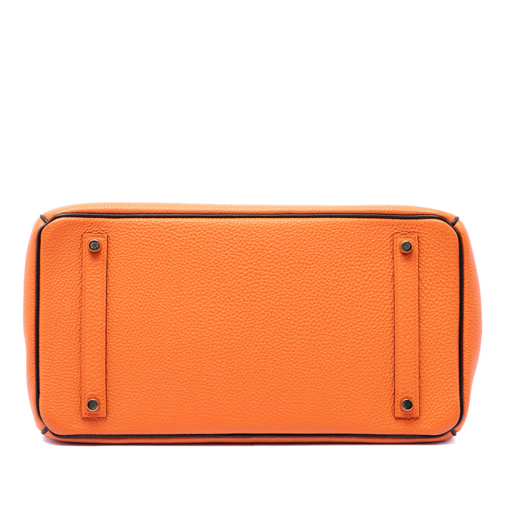 Hermès Special Order Bicolore Birkin Retourne 35 Clémence Orange – vue 3 – GABY PARIS