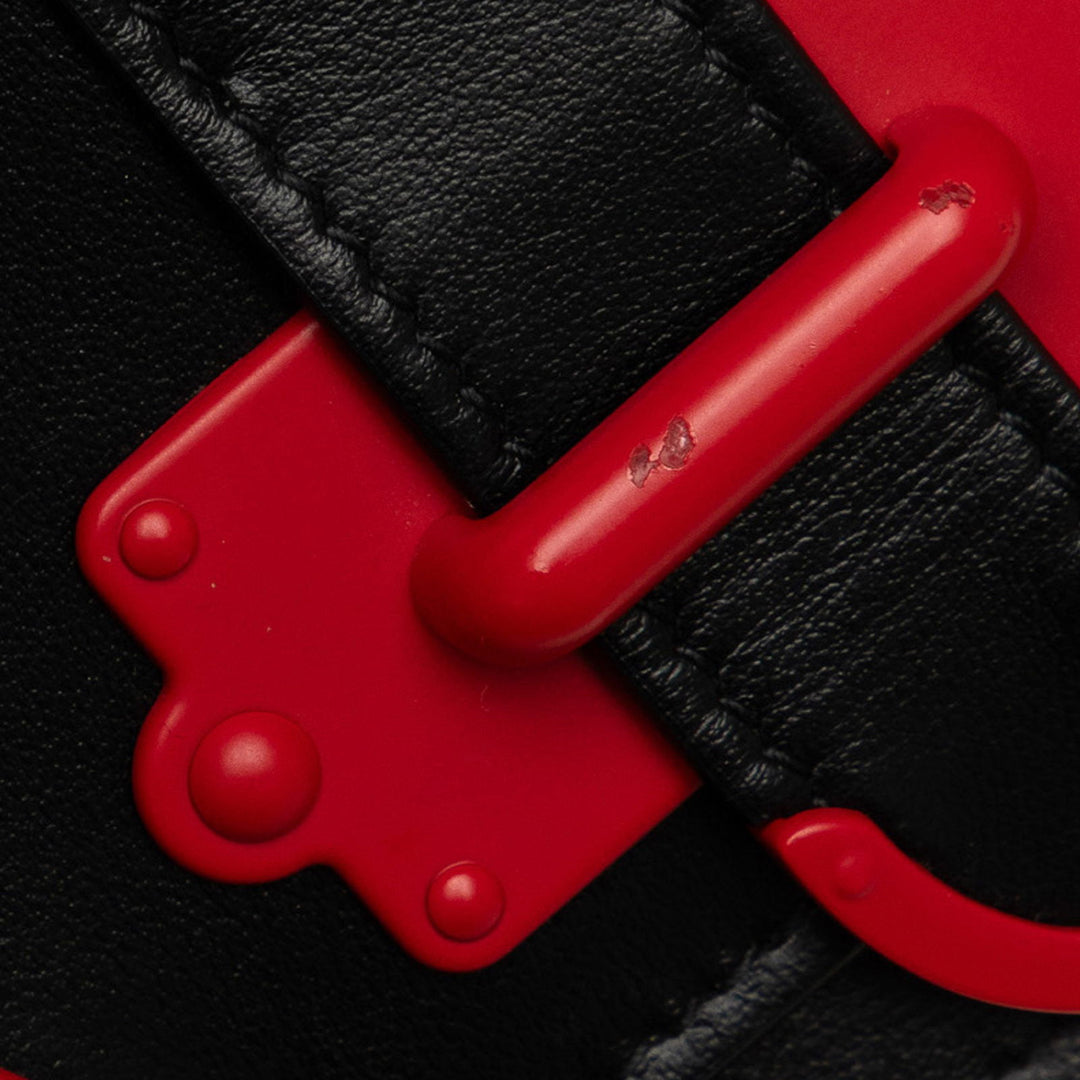 Prada Saffiano City Calf Cahier Heart and Flower Wallet on Chain Black - GABY PARIS