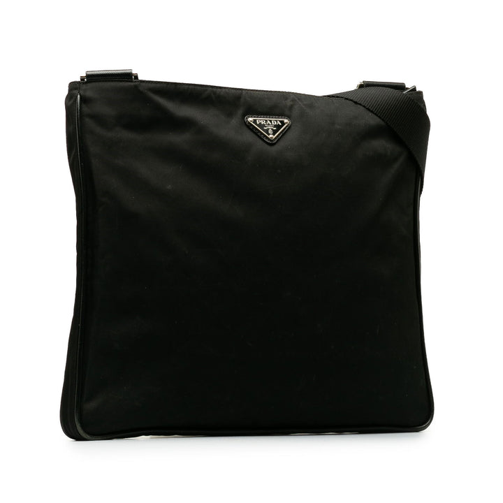 Prada Tessuto Zip Top Crossbody Black - GABY PARIS