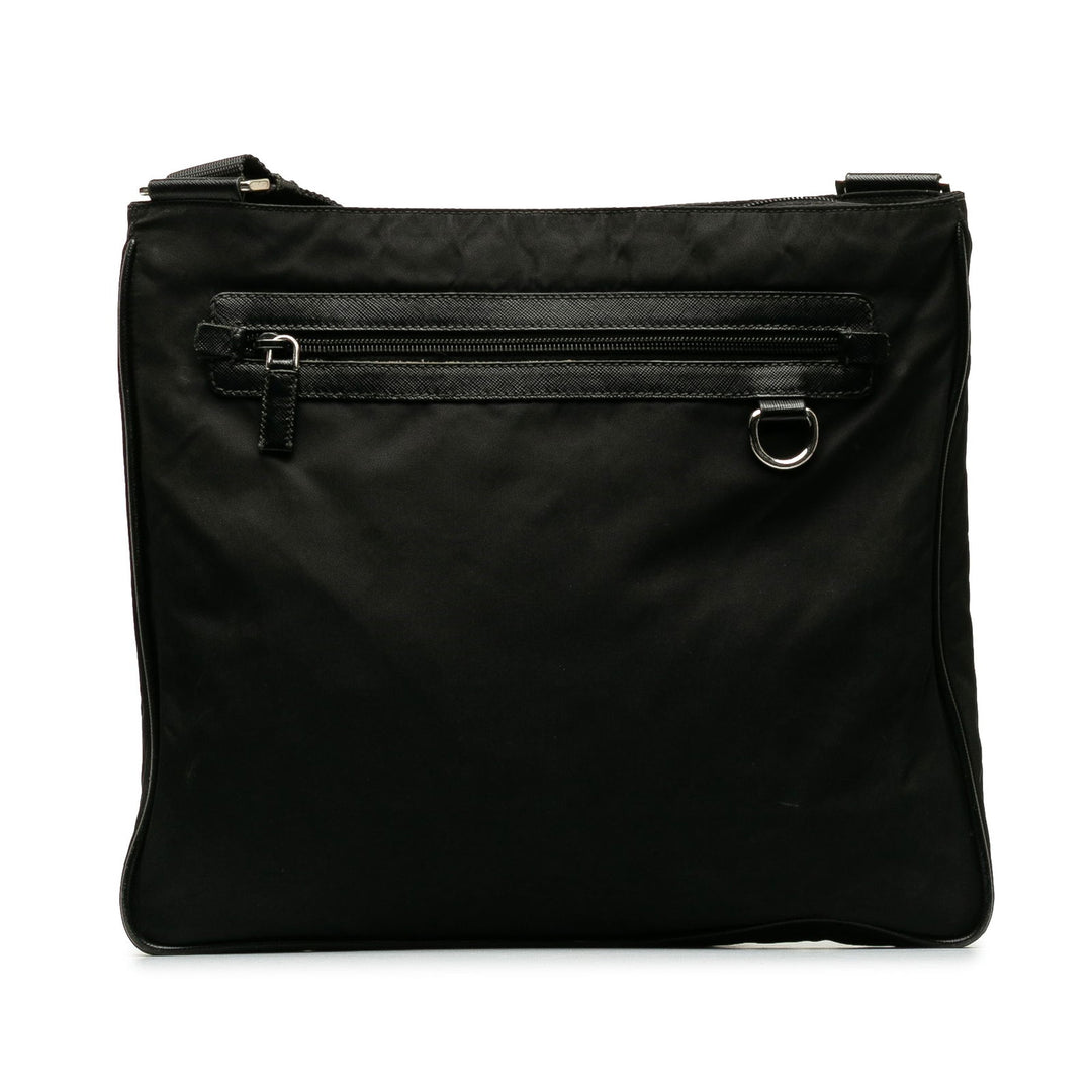 Prada Tessuto Zip Top Crossbody Black - GABY PARIS