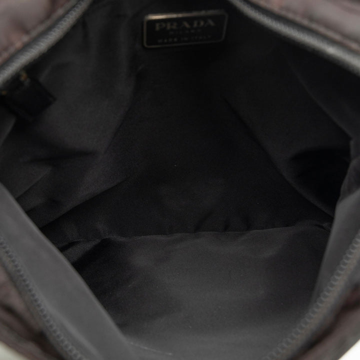 Prada Tessuto Zip Top Crossbody Black - GABY PARIS