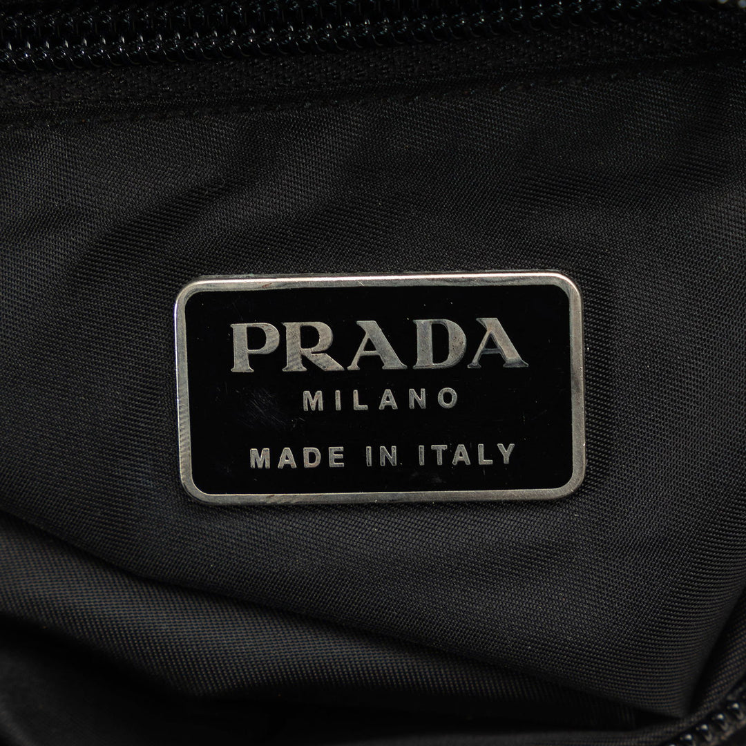 Prada Tessuto Zip Top Crossbody Black - GABY PARIS