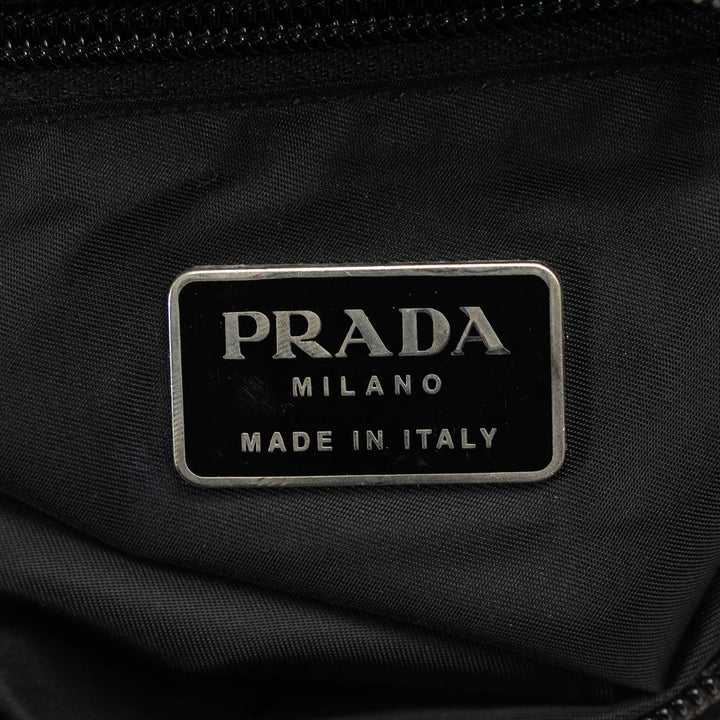 Prada Tessuto Zip Top Crossbody Black - GABY PARIS