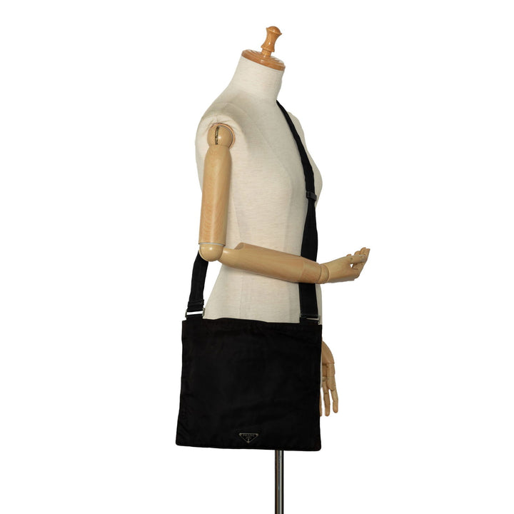 Prada Tessuto Zip Top Crossbody Black - GABY PARIS