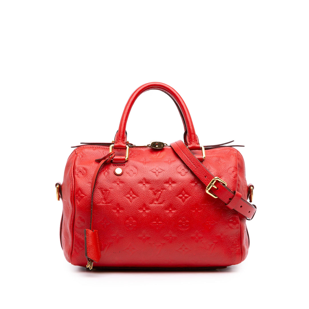 Louis Vuitton Speedy Bandouliere 25 Monogram Empreinte Rouge – vue principale – GABY PARIS