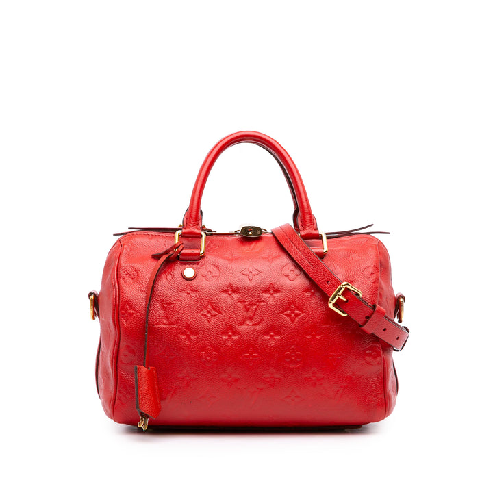 Louis Vuitton Speedy Bandouliere 25 Monogram Empreinte Rouge – vue principale – GABY PARIS