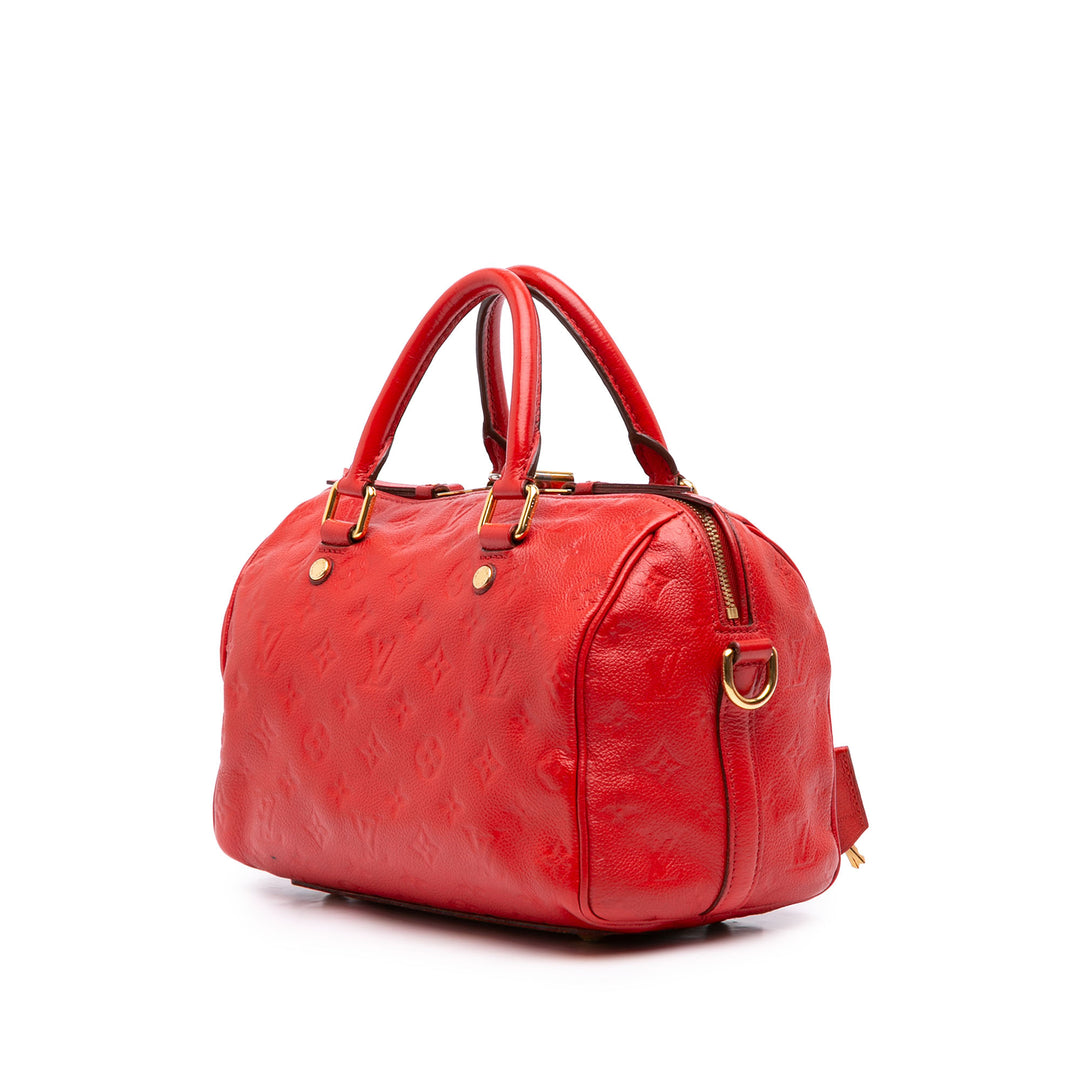 Louis Vuitton Speedy Bandouliere 25 Monogram Empreinte Rouge – vue 2 – GABY PARIS