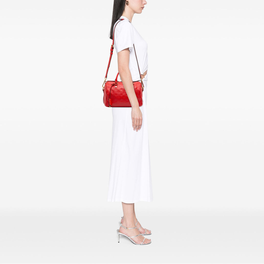 Louis Vuitton Speedy Bandouliere 25 Monogram Empreinte Rouge – vue 6 – GABY PARIS