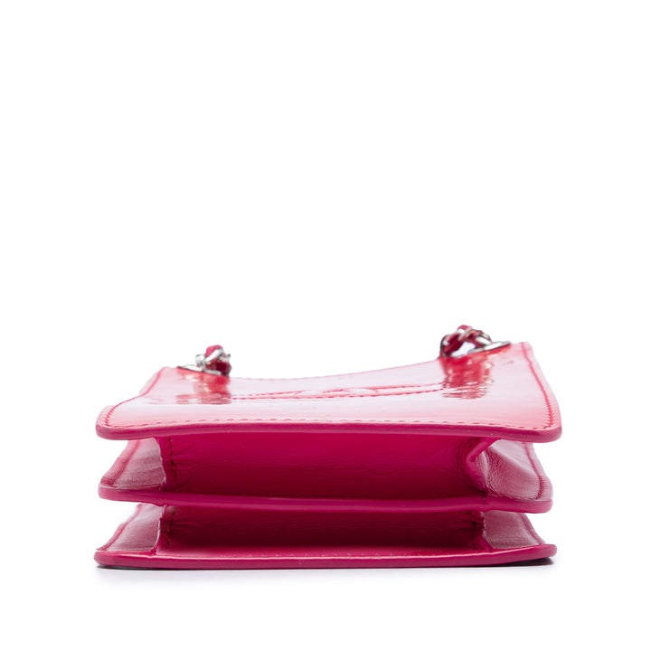 Chanel CC Cuir verni Phone Holder Sac porté croisé