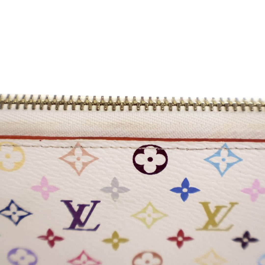 Louis Vuitton Monogram Multicolore Zippy Long Wallet Blanc