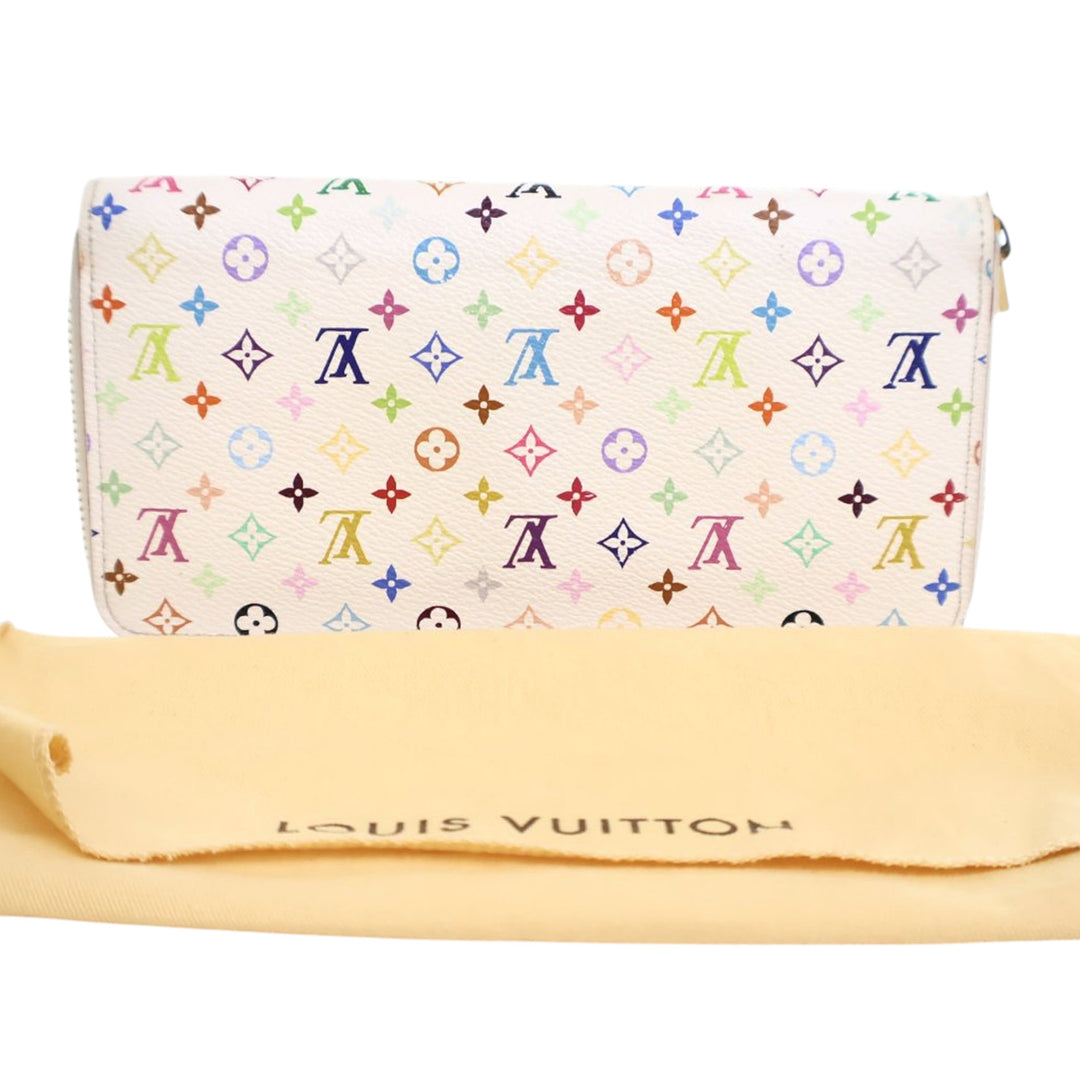 Louis Vuitton Monogram Multicolore Zippy Long Wallet Blanc