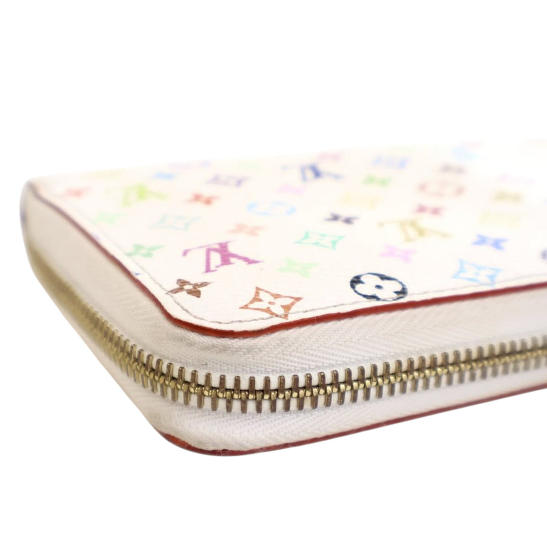 Louis Vuitton Monogram Multicolore Zippy Long Wallet Blanc