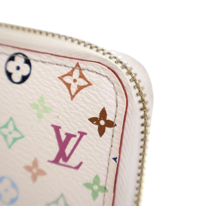 Louis Vuitton Monogram Multicolore Zippy Long Wallet Blanc