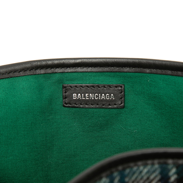 Balenciaga Cabas Plaid S Vert – vue 5 – GABY PARIS