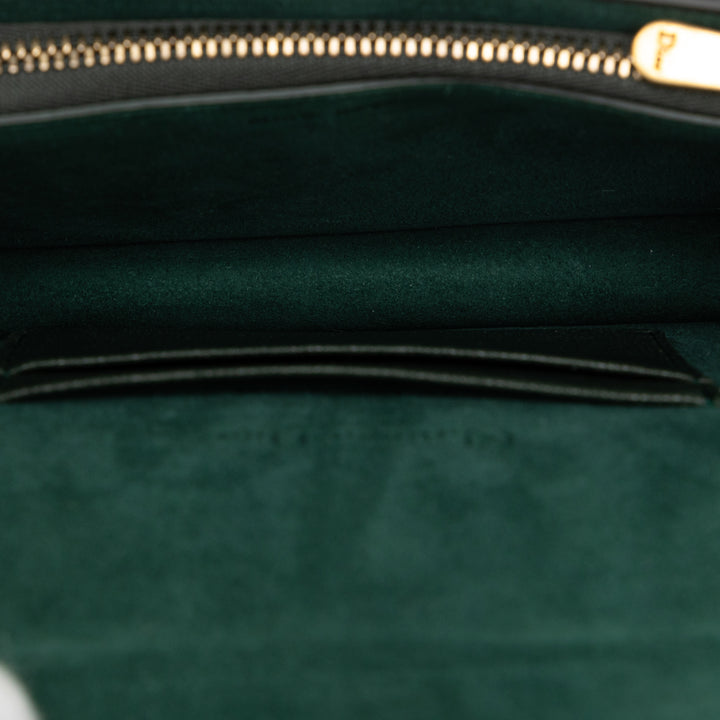 Leather Saddle Belt Bag Green - Gaby Paris