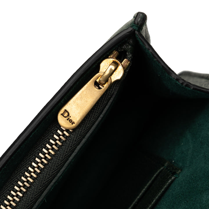 Leather Saddle Belt Bag Green - Gaby Paris